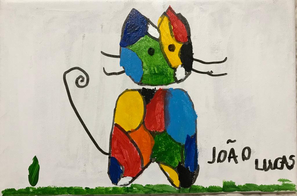 João Lucas Alves De Sousa - Era uma vez um gato colorido. Brincava com os amigos e era muito divertido. 